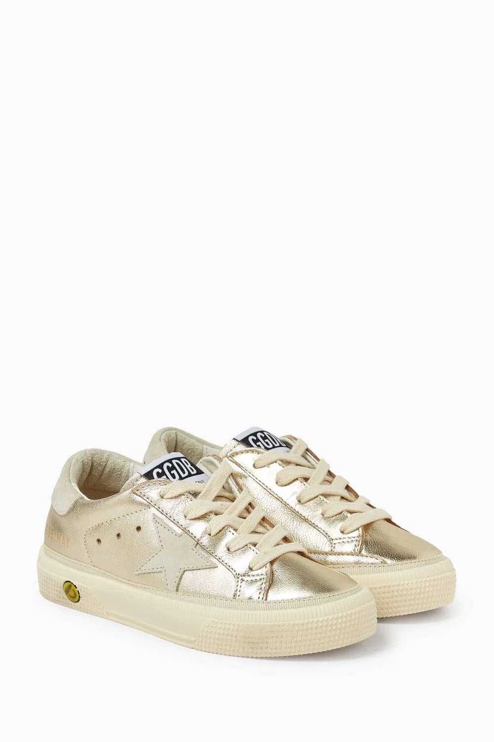 Кроссовки из металлизированной кожи May GOLDEN GOOSE