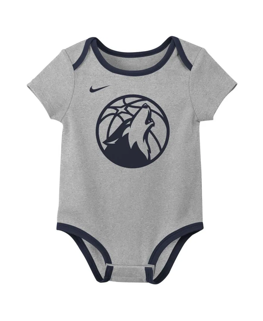 Комплект боди для малышей с принтом Minnesota Timberwolves Nike, Navy — фото 2