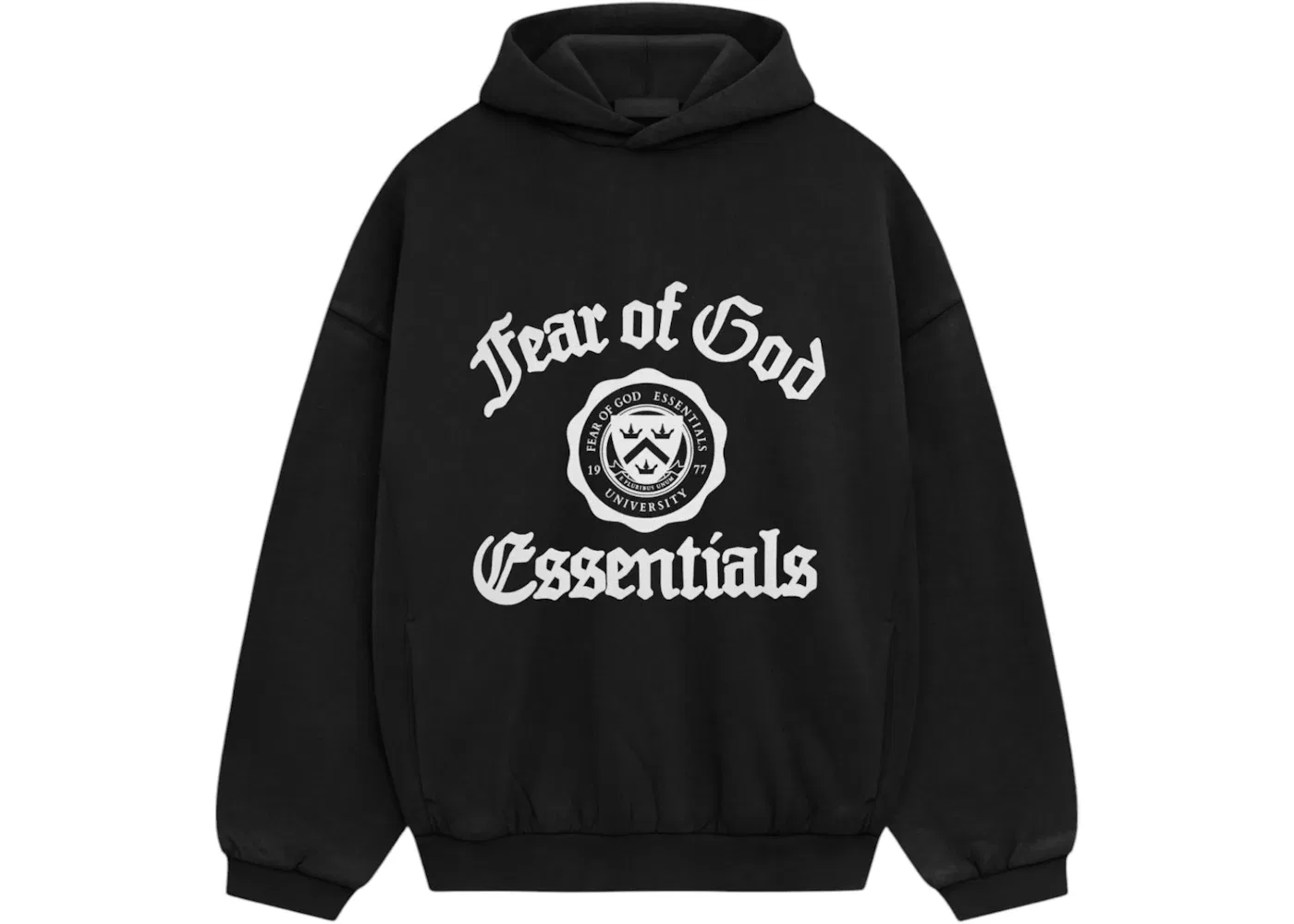 Мужская худи из плотного флиса с усадкой Vintage Shrunken Hoodie Fear of God, Black