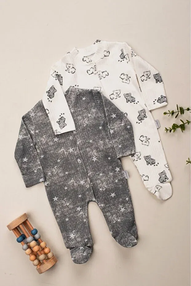 Детский комбинезон для мальчиков хлопковый Basics Enia Baby, Gray