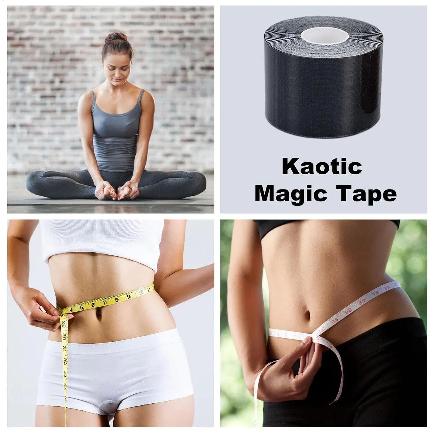 Корсет для похудения Kaotic Magic Tape, 5 м, Black Generic — фото 3