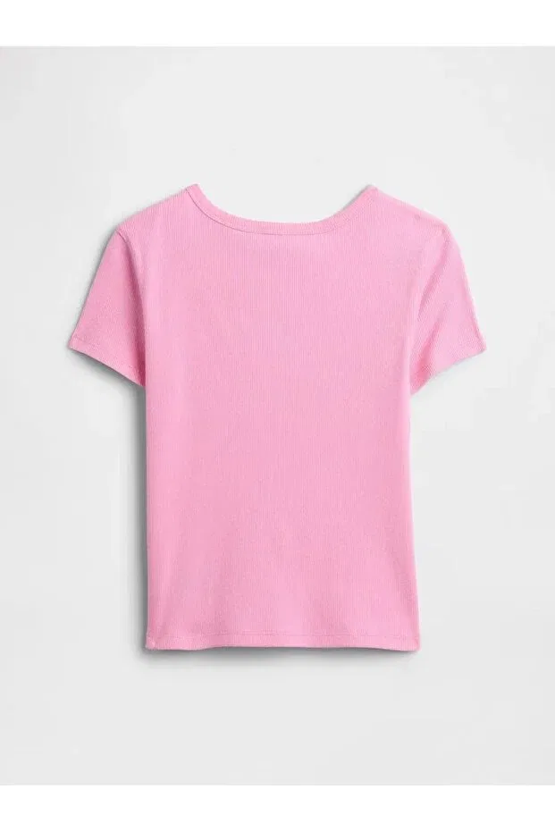 Детская футболка для девочек с коротким рукавом Gap, Pink — фото 2