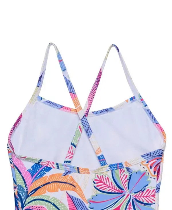 Детский купальник для девочек без рукавов Tropic Fun Criss Cross Back One Piece Gottex Kids, Multi-Tropic — фото 3