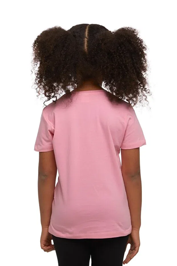 Детская футболка для девочек хлопковая Basics Lovetti, Peony Pink — фото 4