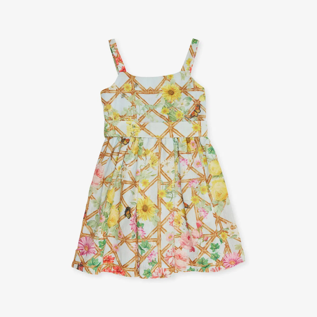 Платье Lapin House x Mary Katrantzou с цветочным принтом в виде сетки, размер 12 месяцев - 12 лет, мультиколор