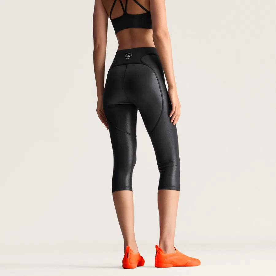 Спортивные леггинсы с принтом Tpr Md Cap adidas by Stella McCartney, Черный — фото 3