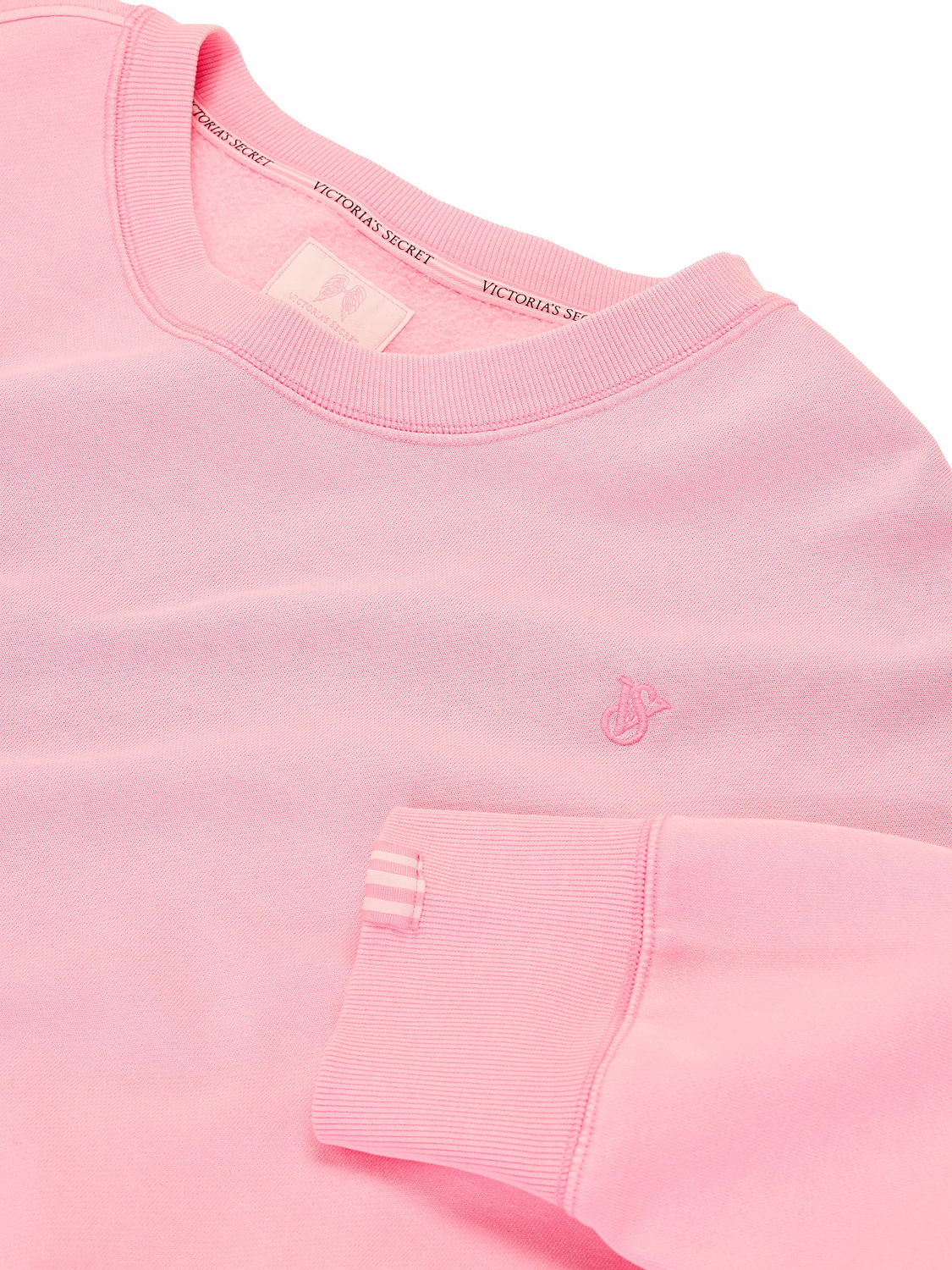 Свитшот Victoria's Secret Angel Essentials Effortless Fleece Crewneck, светло-розовый — фото 4
