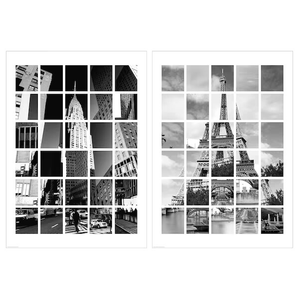 

Набор постеров Ikea Bild City Puzzle, 50х70 см, 2 шт