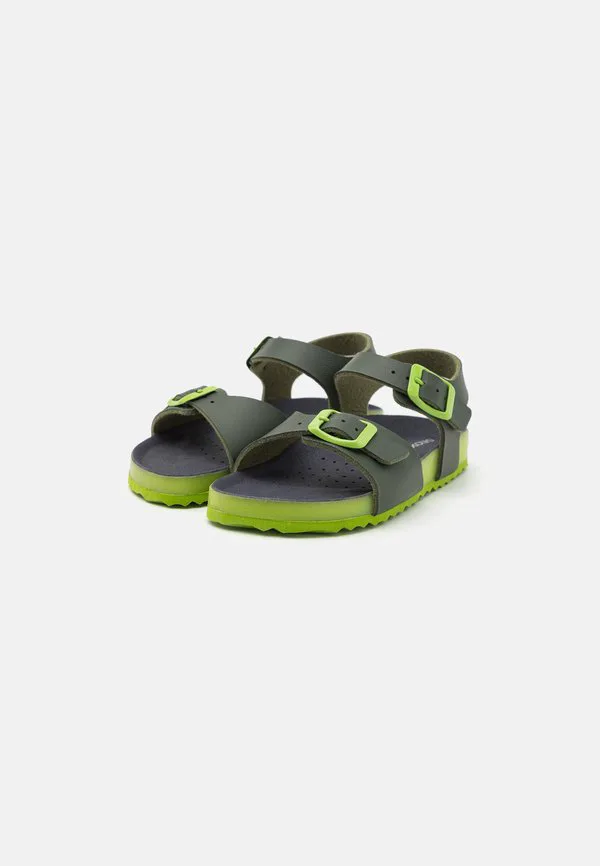 Сандалии для ходьбы ghita Geox, Dark Green/Lime — фото 2
