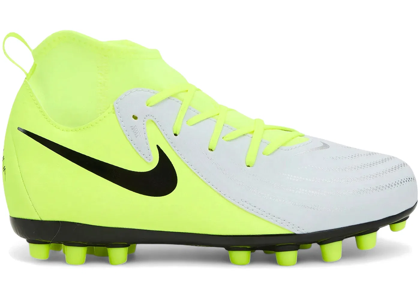 Детские бутсы Nike Phantom Luna 2 Academy AG Mad Voltage Pack, Metallic Silver Volt Black