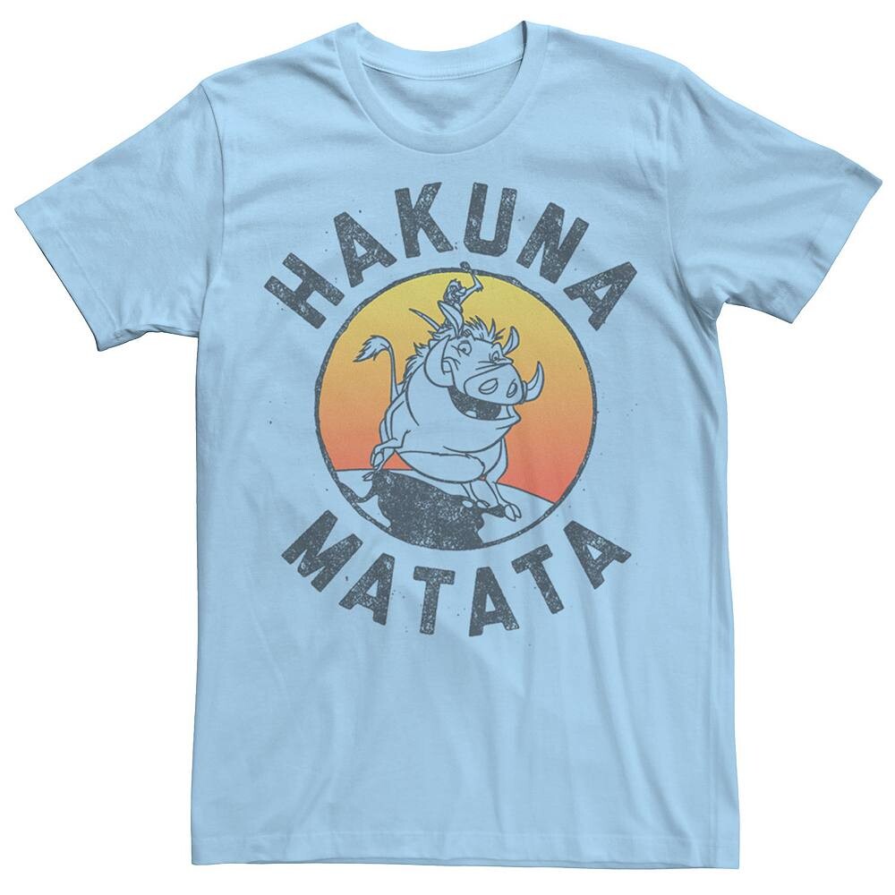 

Мужская футболка Hakuna Matata Lifestyle от Disney's The Lion King Timon & Pumba, цвет Light Blue