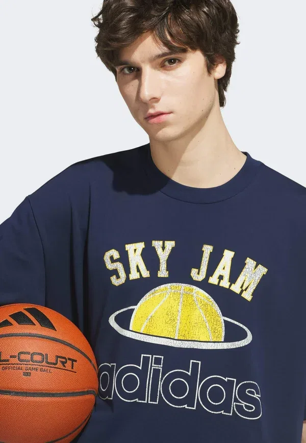 Оригинальная футболка Skyjam с принтом Adidas Originals, индиго — фото 3