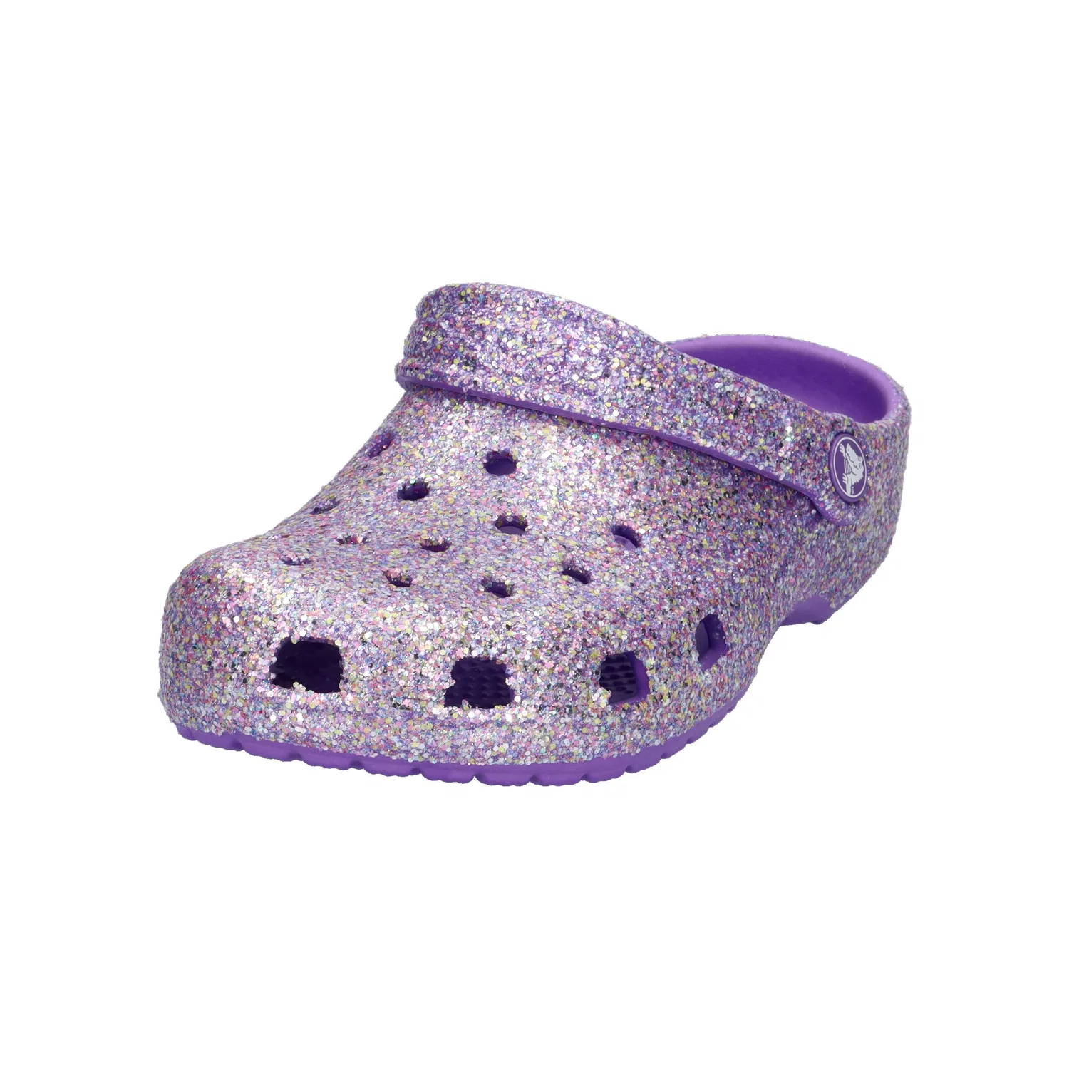 Детские сабо с блестками Classic Fantasy Glitter Clog Crocs, Konigliches Lila Weiß Konigliches Lila — фото 4