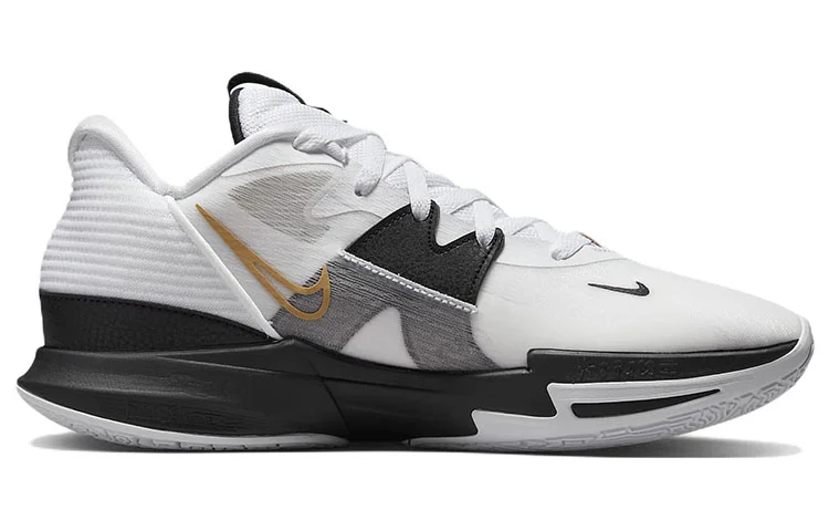 Кроссовки Nike Kyrie Low 5, белый/черный/золотистый — фото 2