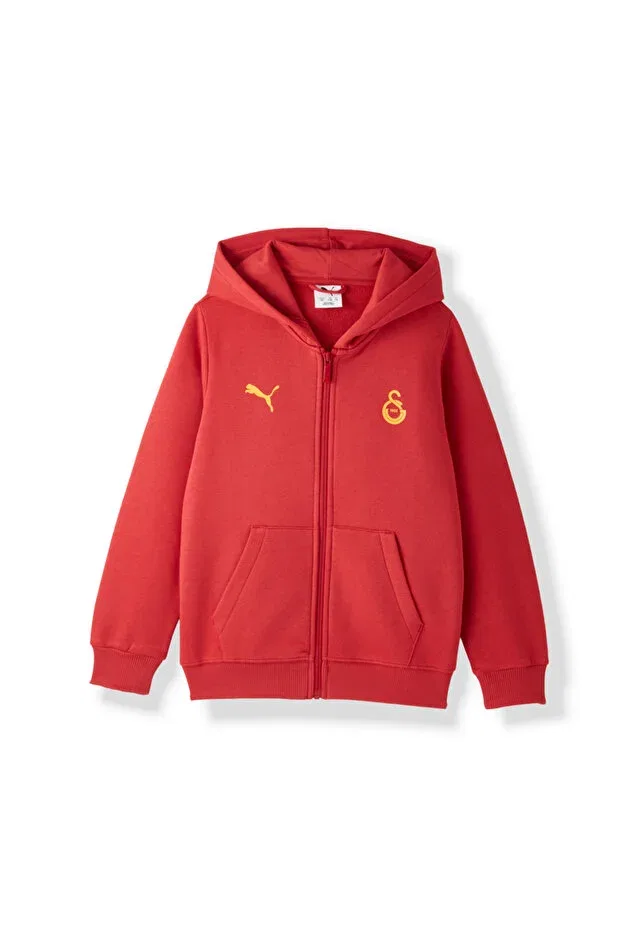 Детское худи с длинным рукавом для девочек Galatasaray puma kids zippered hooded sweatshirt 78291501 Gsstore, Red