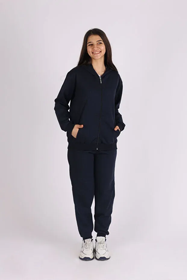 Детский комплект спортивный с капюшоном Armicem, Navy-Black — фото 3
