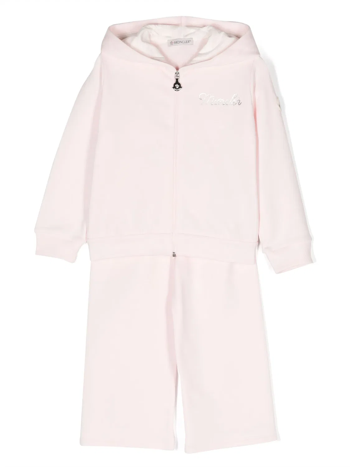 Костюм с логотипом из хлопка MONCLER GENIUS, розовый