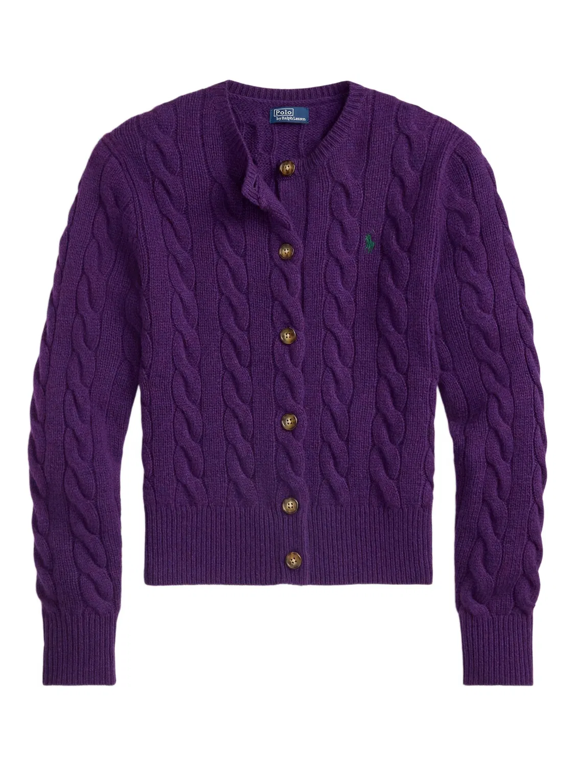 Polo Ralph Lauren Фиолетовый кардиган с косами