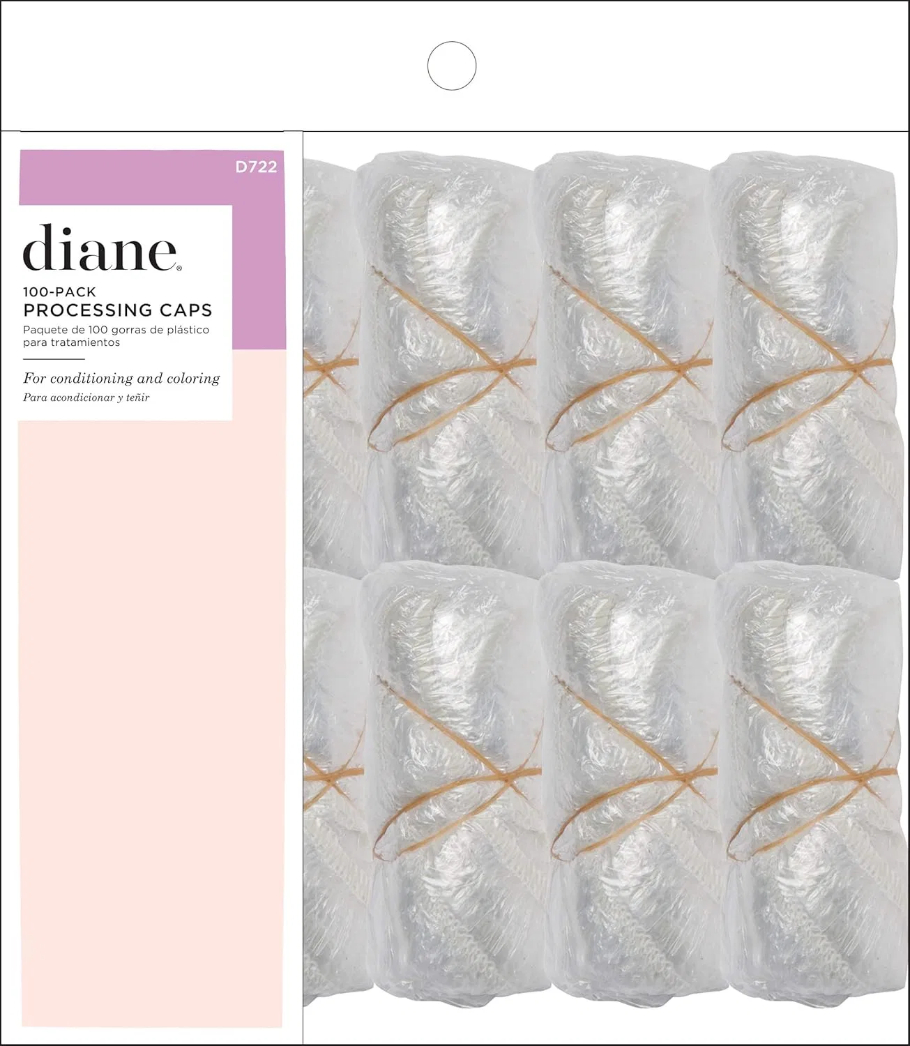 Шапочка для волос Diane, 100 шт, Прозрачный
