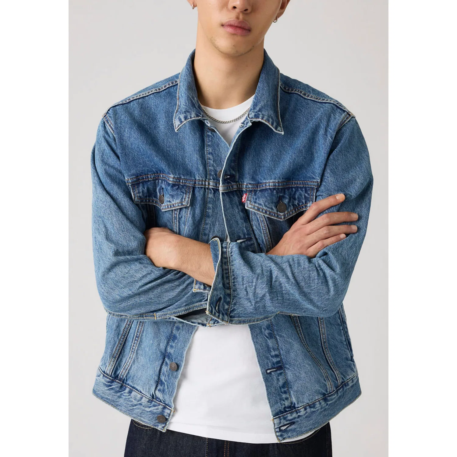 Мужская джинсовая куртка свободного кроя New Relaxed Fit Truck Levi's, Washed Away — фото 3