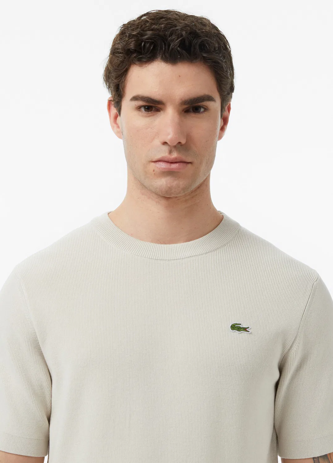 Трикотажный джемпер Classic Fit Lacoste, bej — фото 2