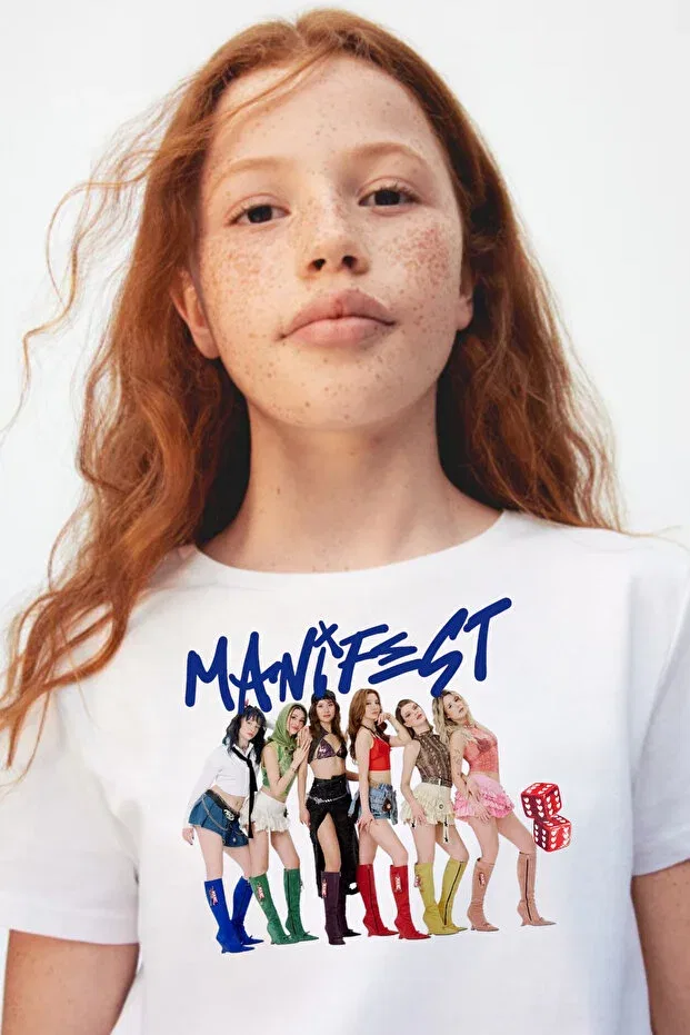 Детская футболка для девочек с принтом Manifest Group Cheated Design Cirokids, White — фото 3