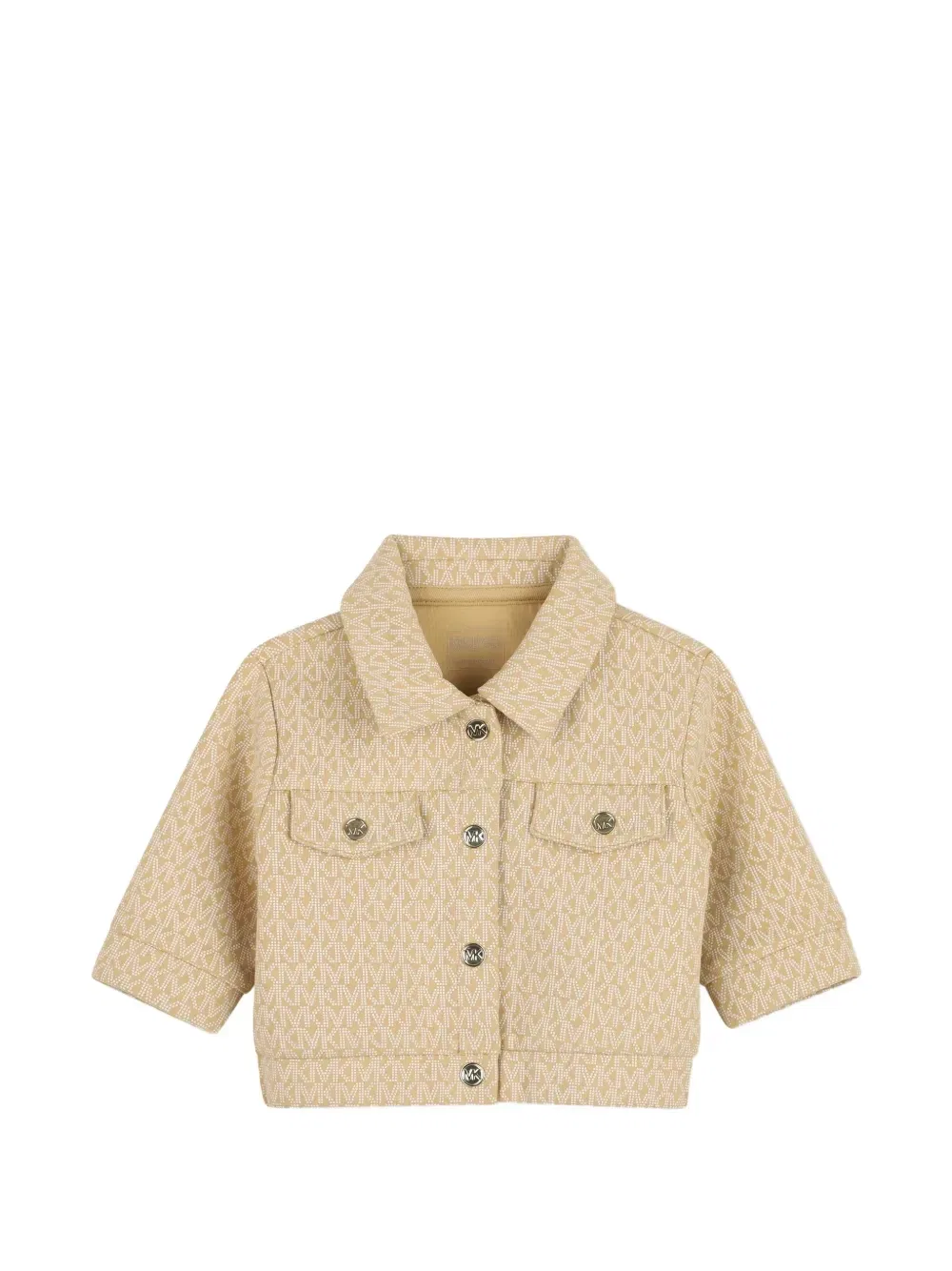 Комплект из трех предметов с монограммой Michael Kors Kids, бежевый — фото 3