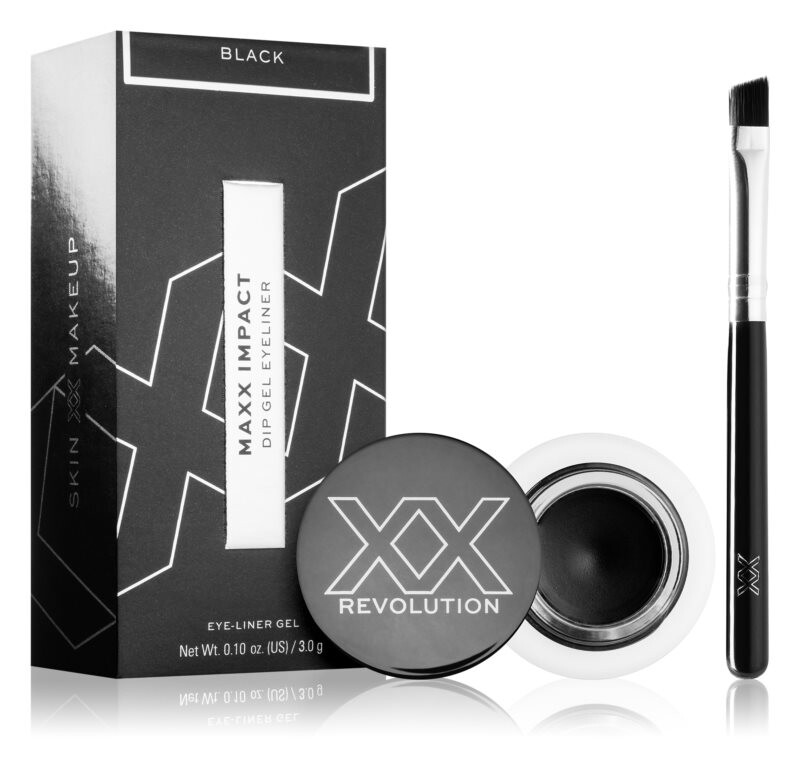 

Гелевая подводка с кистью XX by Revolution MAXX IMPACT, оттенок Black 3 г
