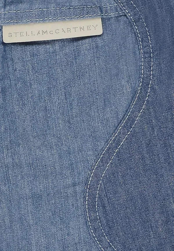 Джинсы деним Unisex - relaxed fit jeans Stella Mccartney Kids, Blu, синий — фото 3