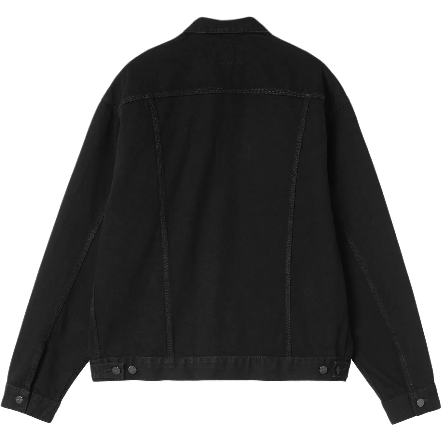 Детское джинсовое пальто с воротником-лацканом Carhartt WIP, черный — фото 3