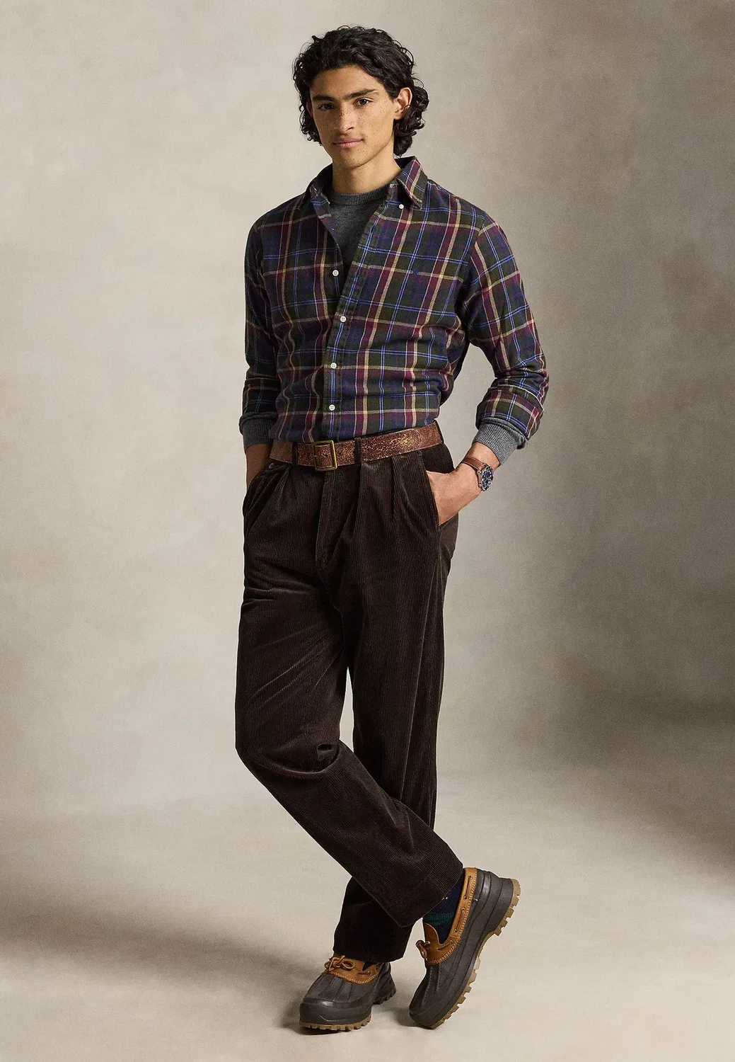 Спортивная рубашка - рубашка Polo Ralph Lauren, Olive/Berry — фото 2