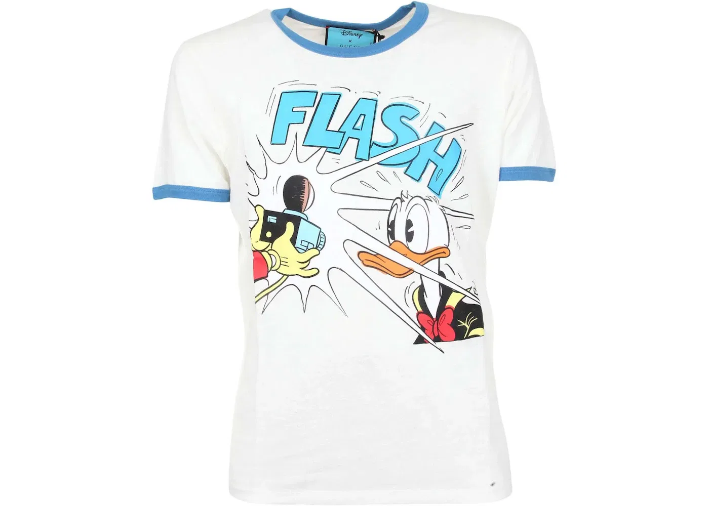 Мужская футболка с принтом Gucci x Disney Donald Duck T-Shirt Gucci, White/Blue