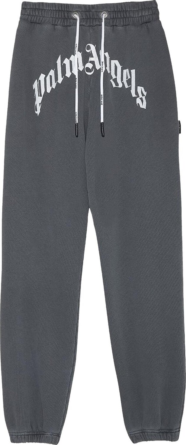 

Спортивные брюки Palm Angels Gd Curved Logo Sweatpants 'Black/White', черный