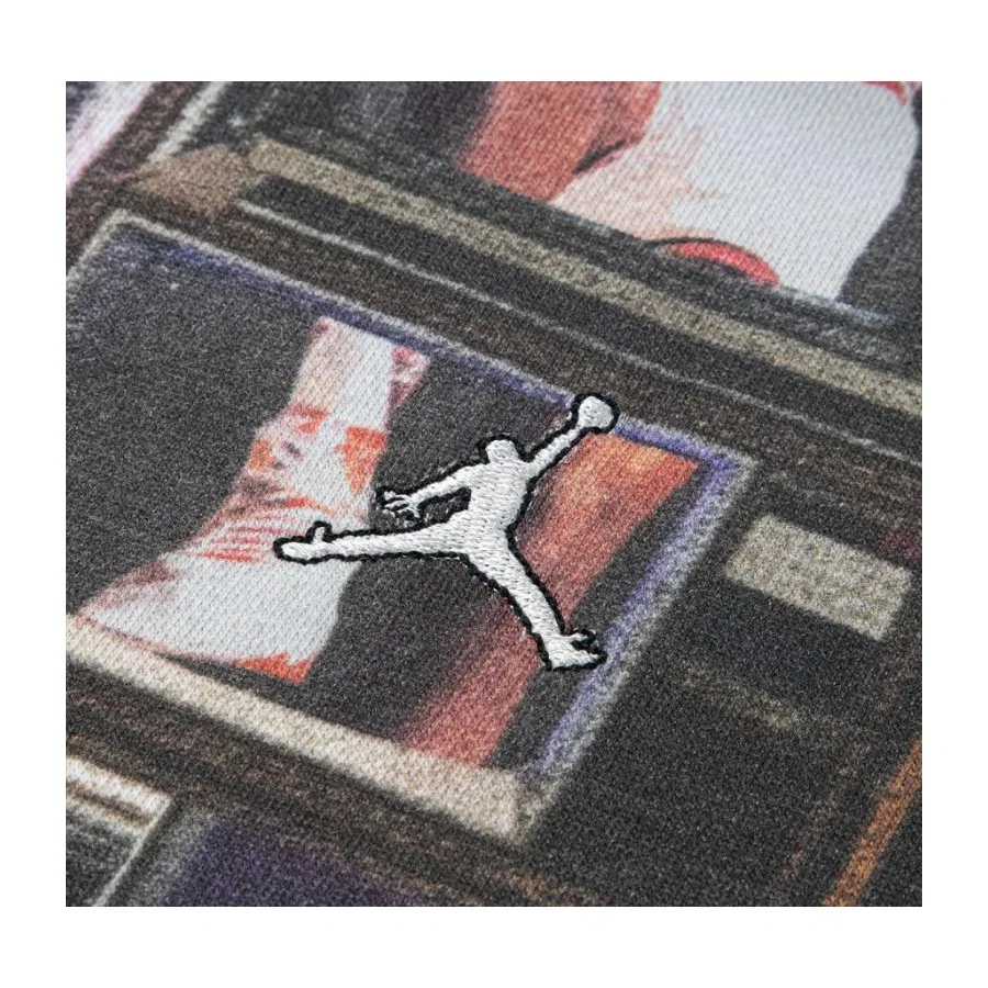 Детский свитшот с принтом Jordan Jdb Mj Brklyn Aop Ft Po Nike, Черный — фото 3