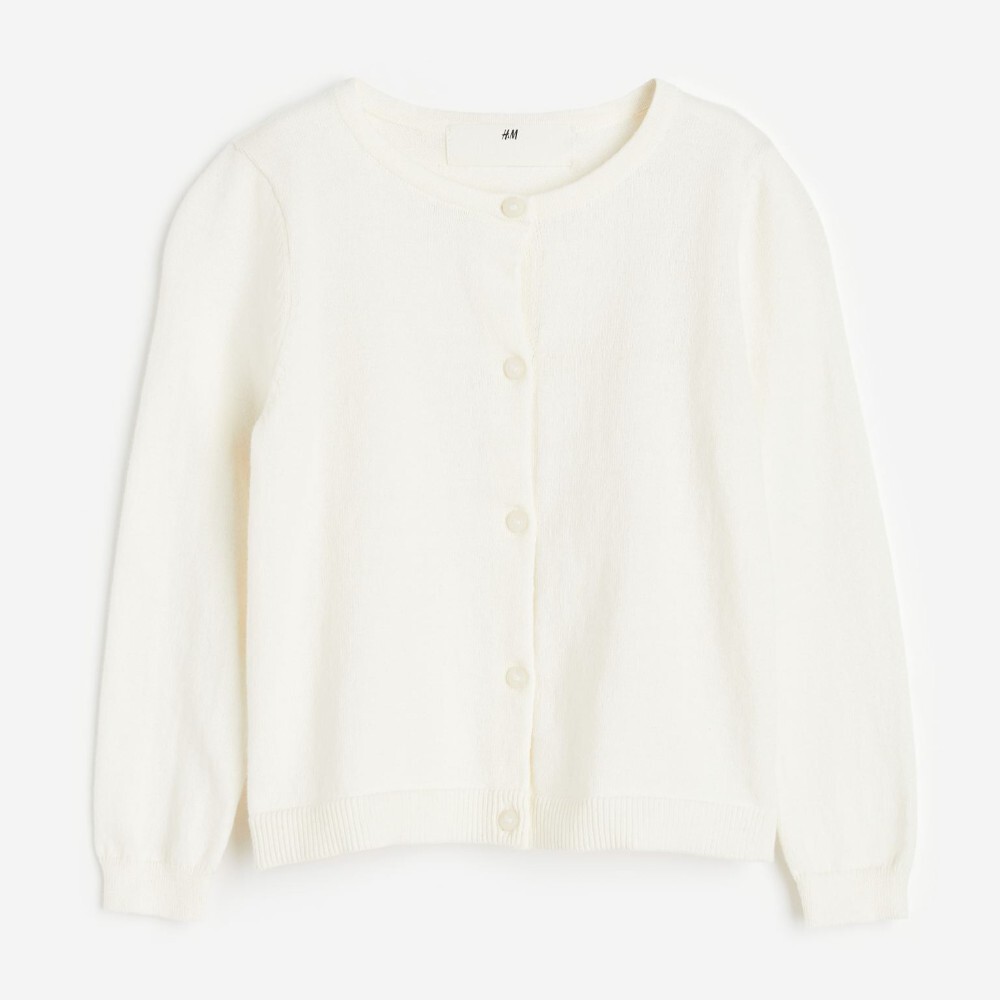 

Кардиган H&M Kids Fine-knit Cotton, белый