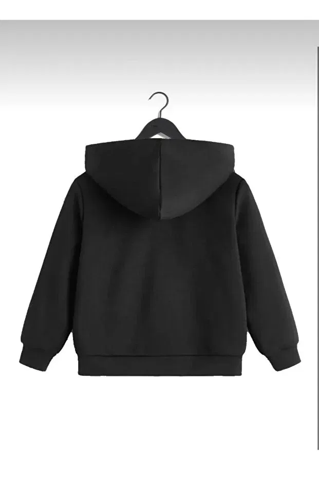 Детский кардиган на молнии с воротником-стойкой Generic Brands, Black — фото 2