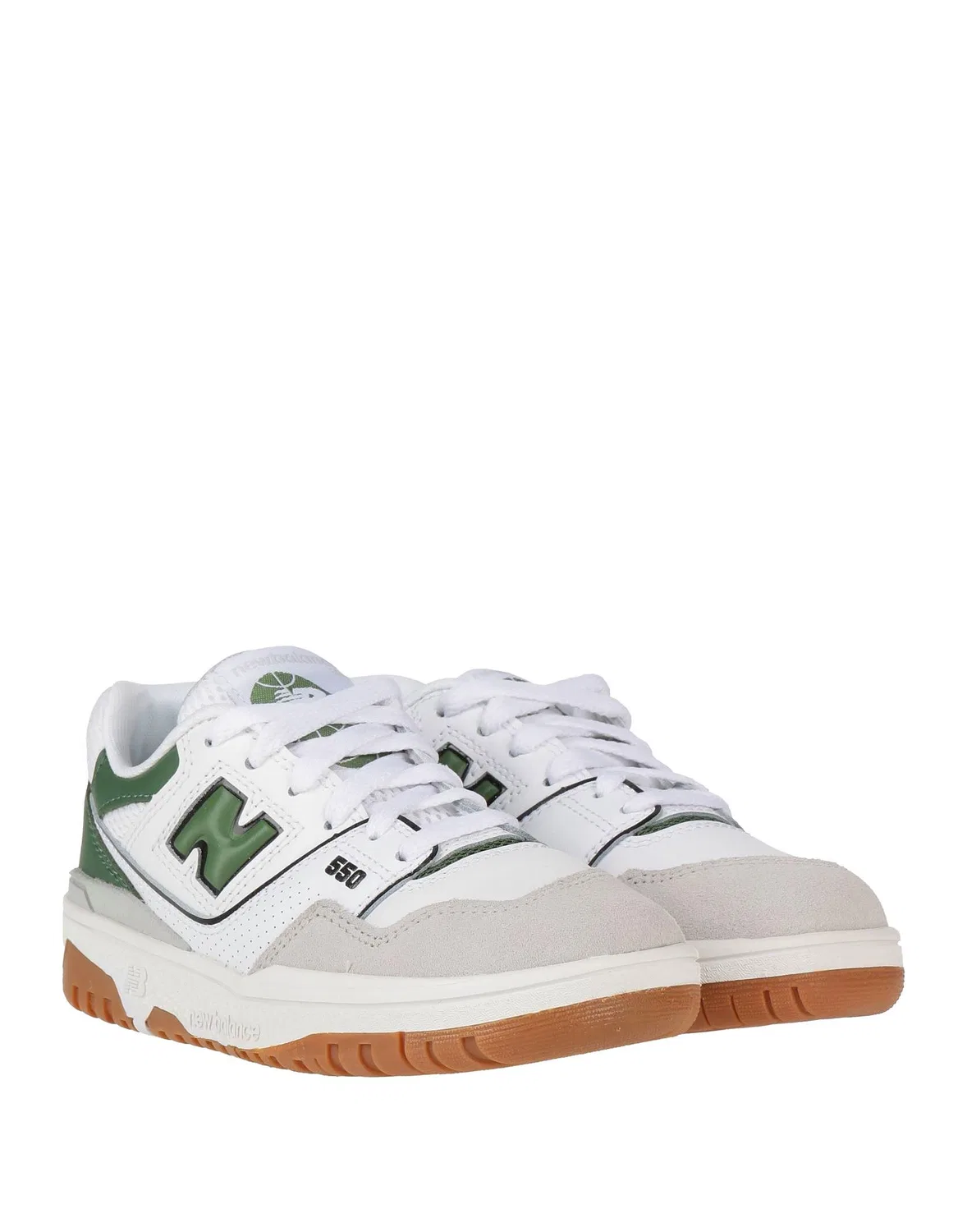 Кеды из кожи с принтом 550 New Balance, белый — фото 2