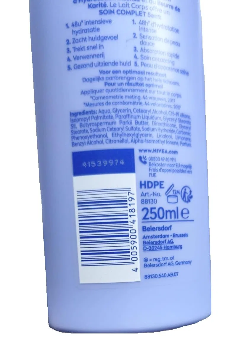 Лосьон для тела 48h увлажняющий Silky Soft, NIVEA, набор 6 шт., 1500 мл, Coconut — фото 2