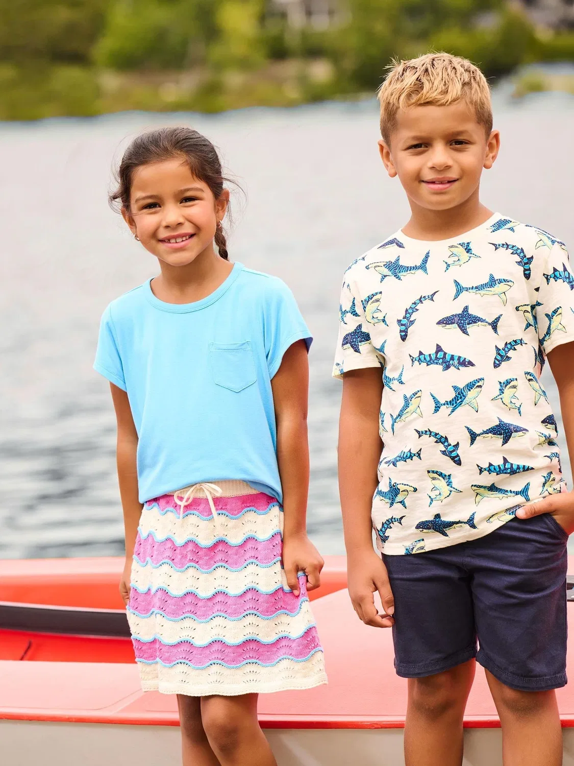 Юбка с волнистым узором, Strawberry Moon Stripes Hatley, розовый — фото 4