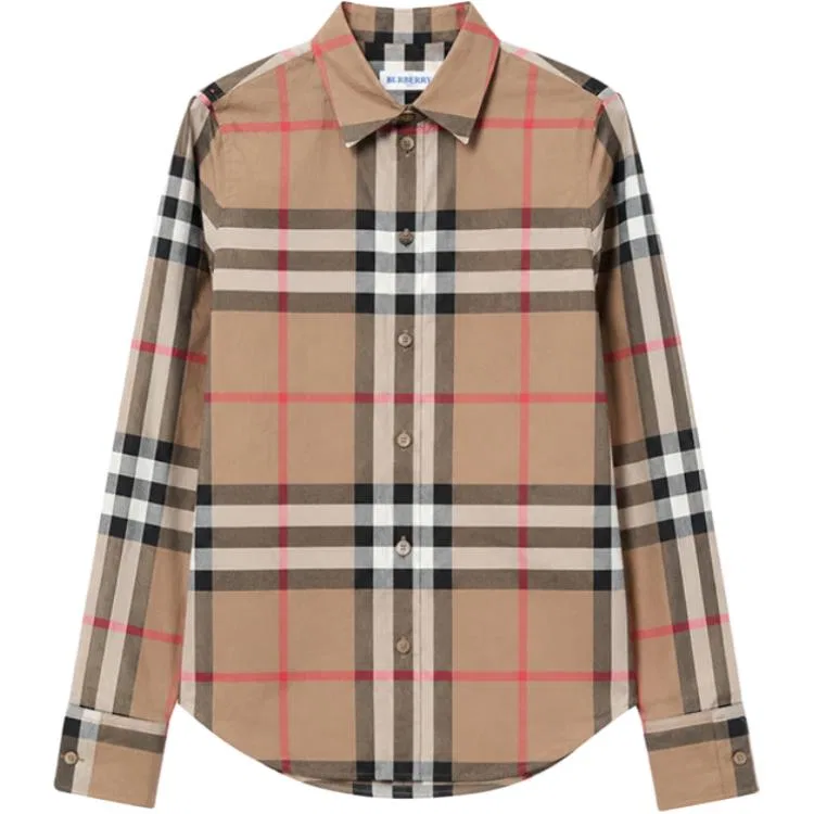 Женская рубашка с отложным воротником Burberry, Brown