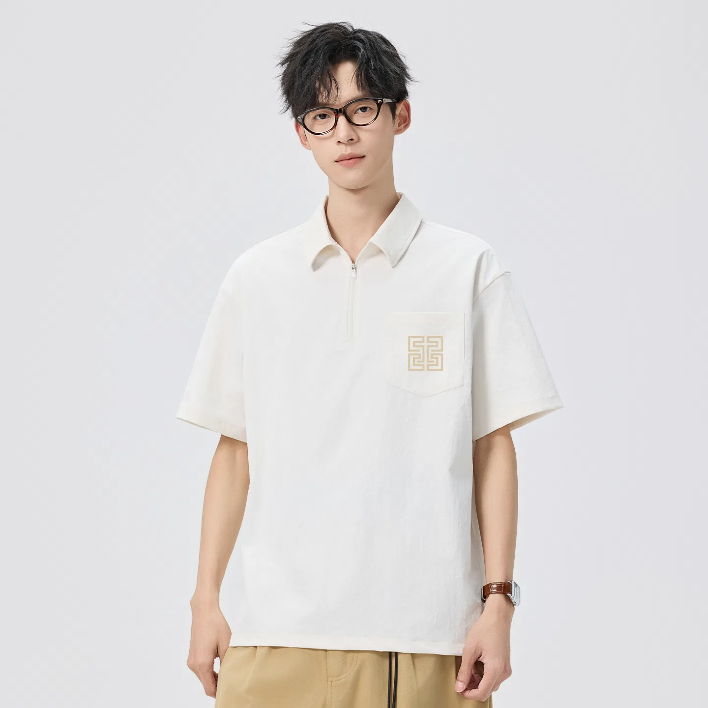 Комплект спортивной одежды для детей Geometric Fretwork, MINISO, White Black — фото 4