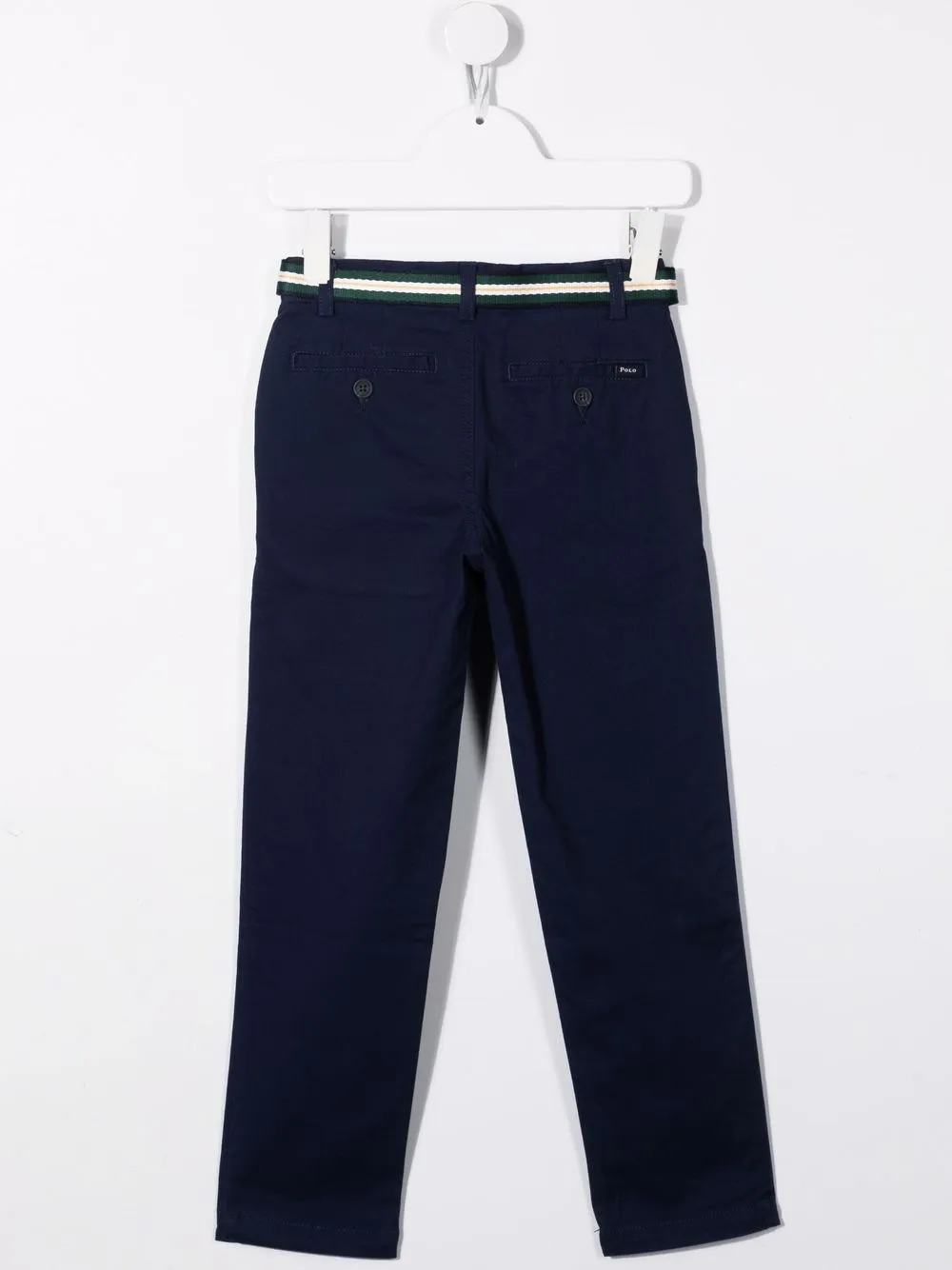 Прямые брюки чинос с поясом POLO RALPH LAUREN KIDS, синий — фото 2