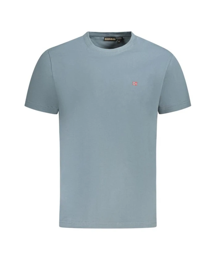 

Футболка с вышитым круглым вырезом Napapijri, синий