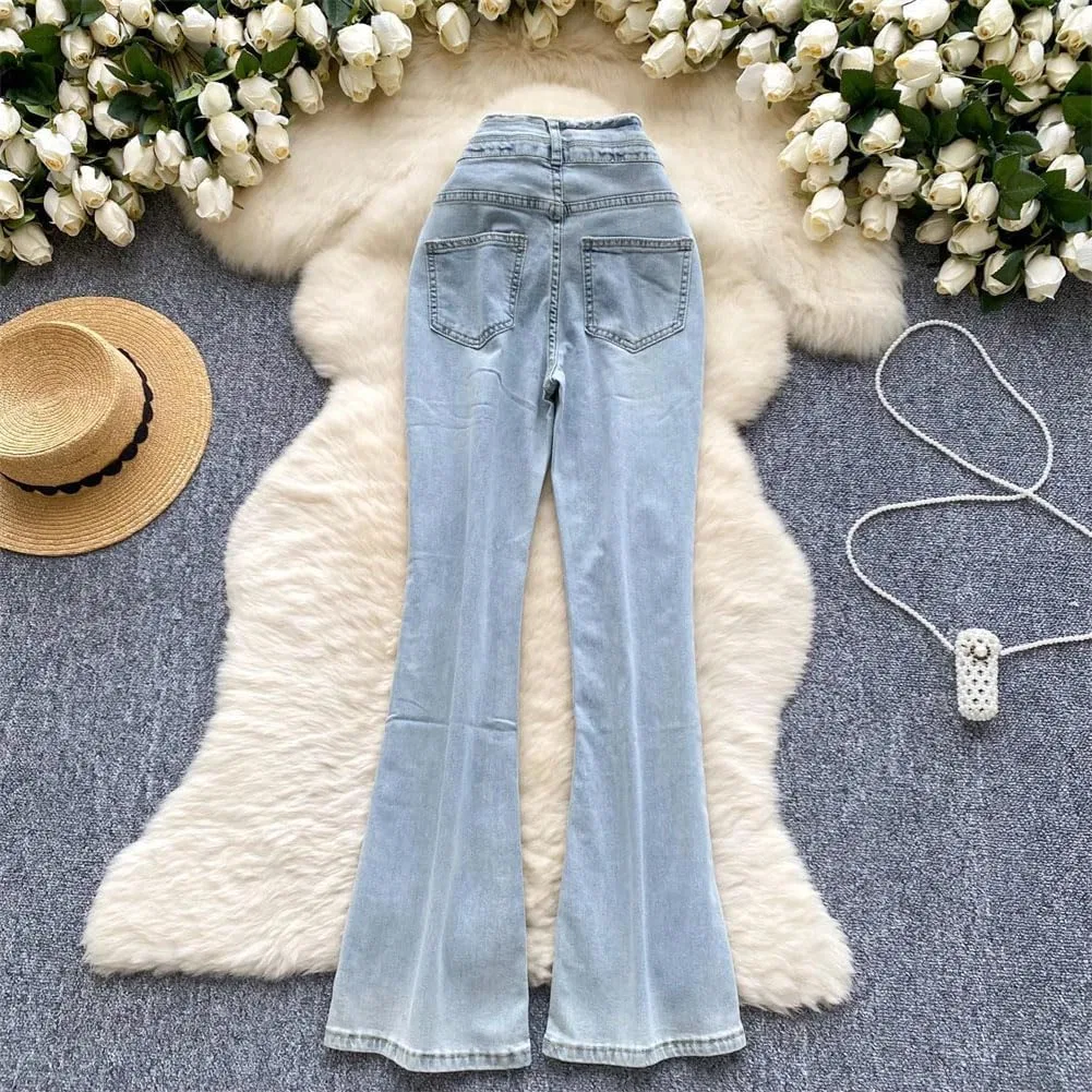 Джинсы с завышенной талией, клеш, Denim Pants, 8 — фото 3