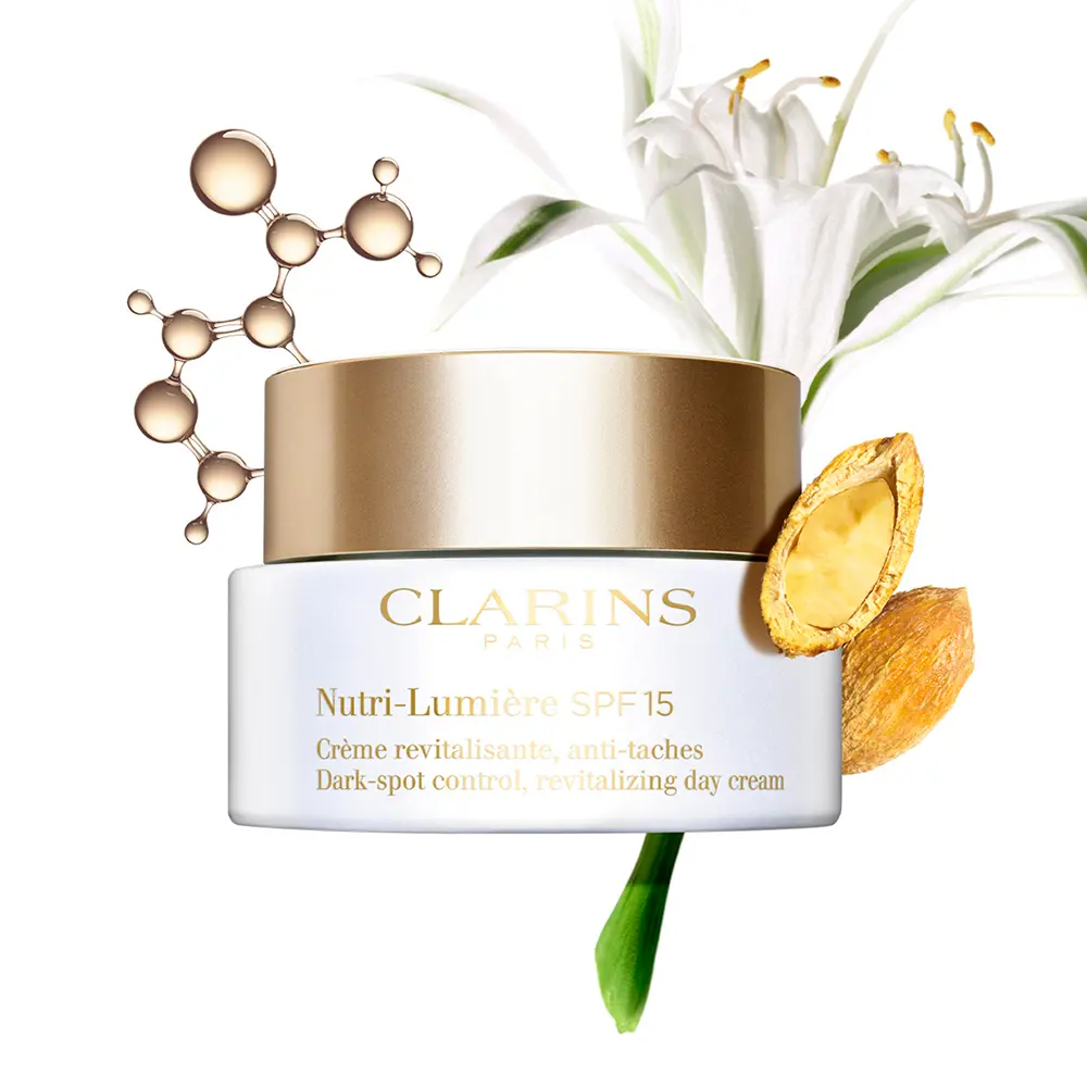 Крем для лица nutri-lumière crema revitalizante antimanchas spf15 Clarins, 50 мл. — фото 4