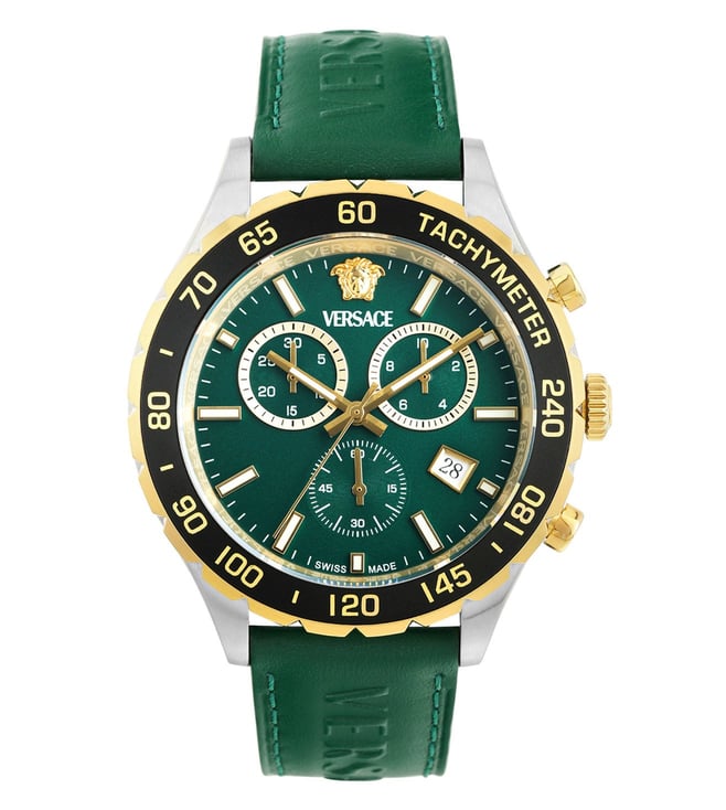 

Мужские кварцевые часы Versace Hellenyium 43 мм, зеленый