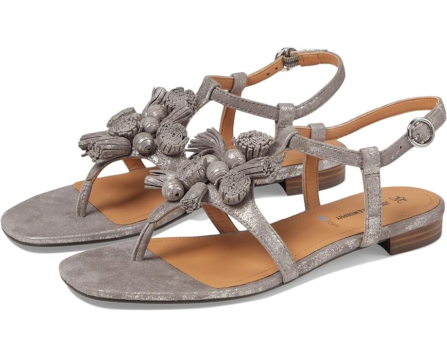 

Сандалии Johnston & Murphy Lilly Tassel Thong, цвет Silver Metallic