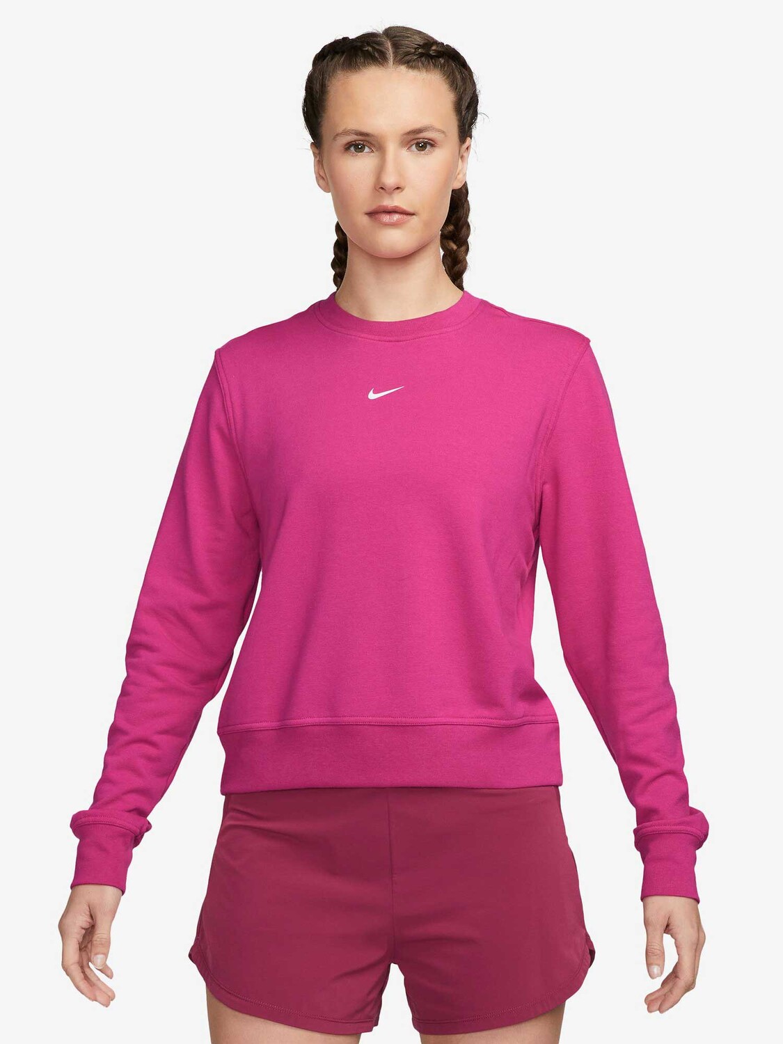 

Блуза Nike W NK ONE DF CREW LBR, розовый