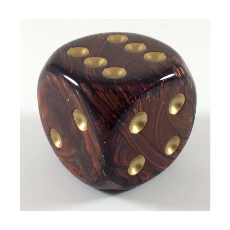 

d6 50 мм Голубая кровь с золотом, Dice - Scarab (Chessex)