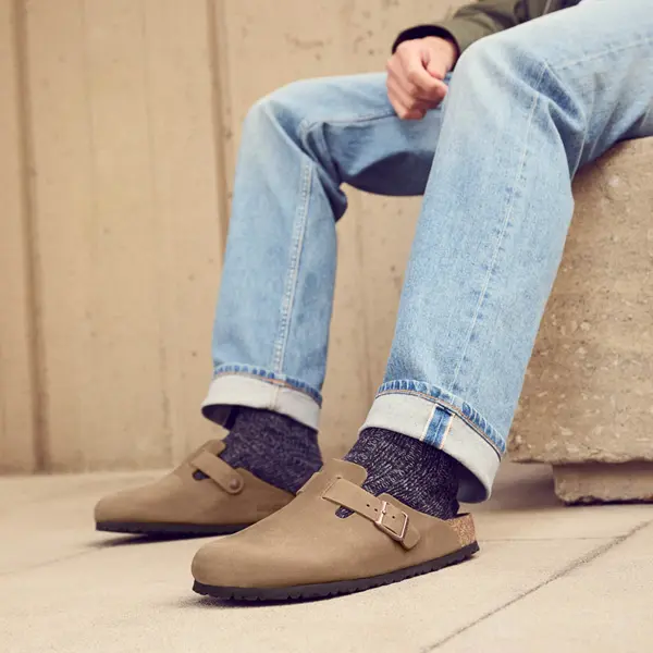 Мужские сабо Birkenstock Boston с мягкой стелькой, цвет Tobacco — фото 3